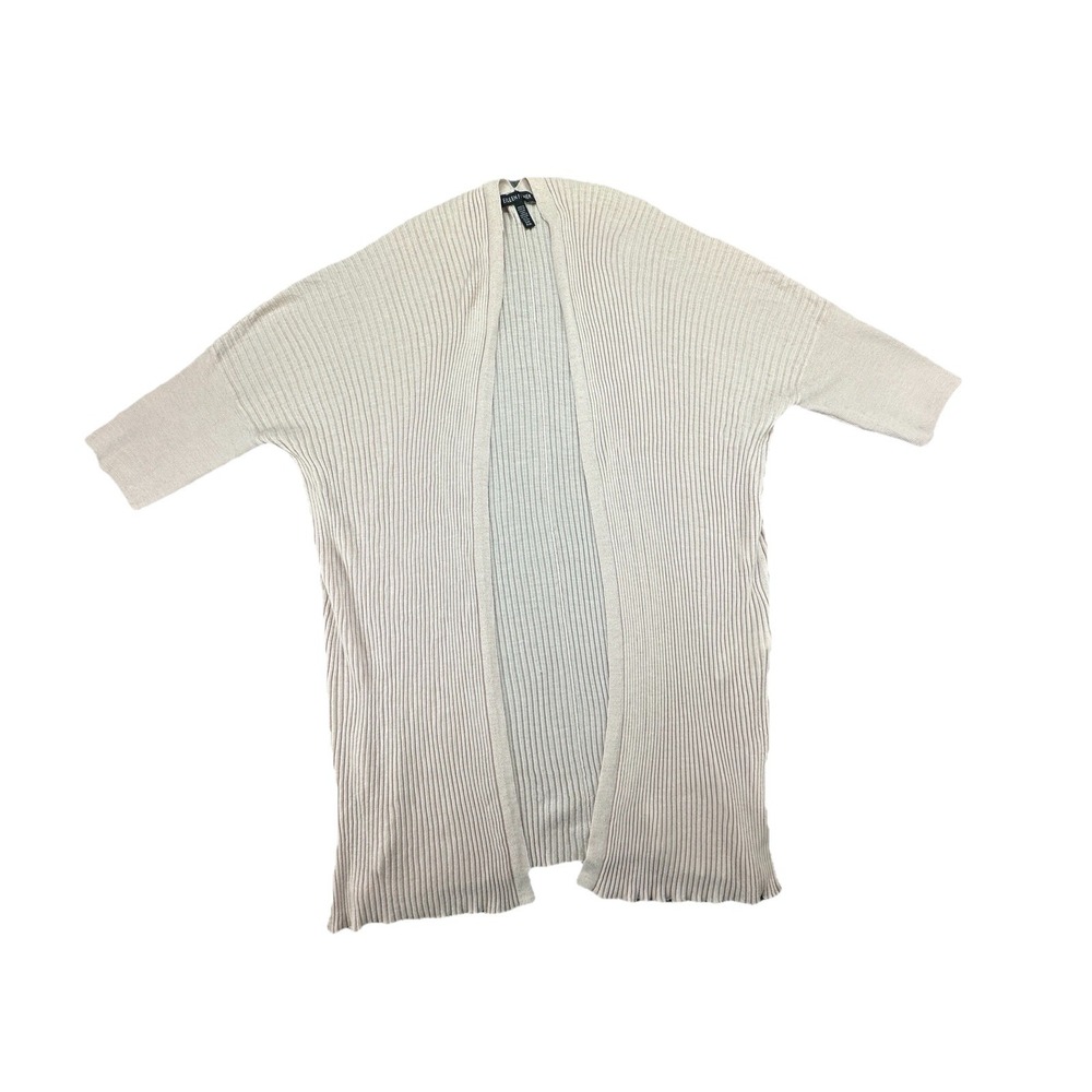 Eileen Fisher Women  Wool Italian Yarn Open Front Cardigan Pink‎  Size S/M